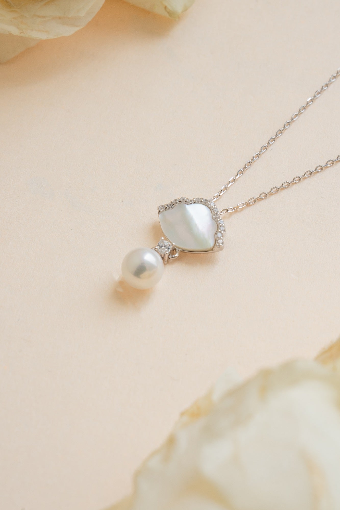 Ocean Pearl Drop Sterling Silver pendant Set